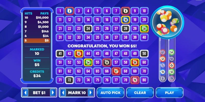 Khám phá luật chơi Keno online cơ bản